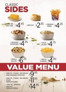 KFC Sides Menu